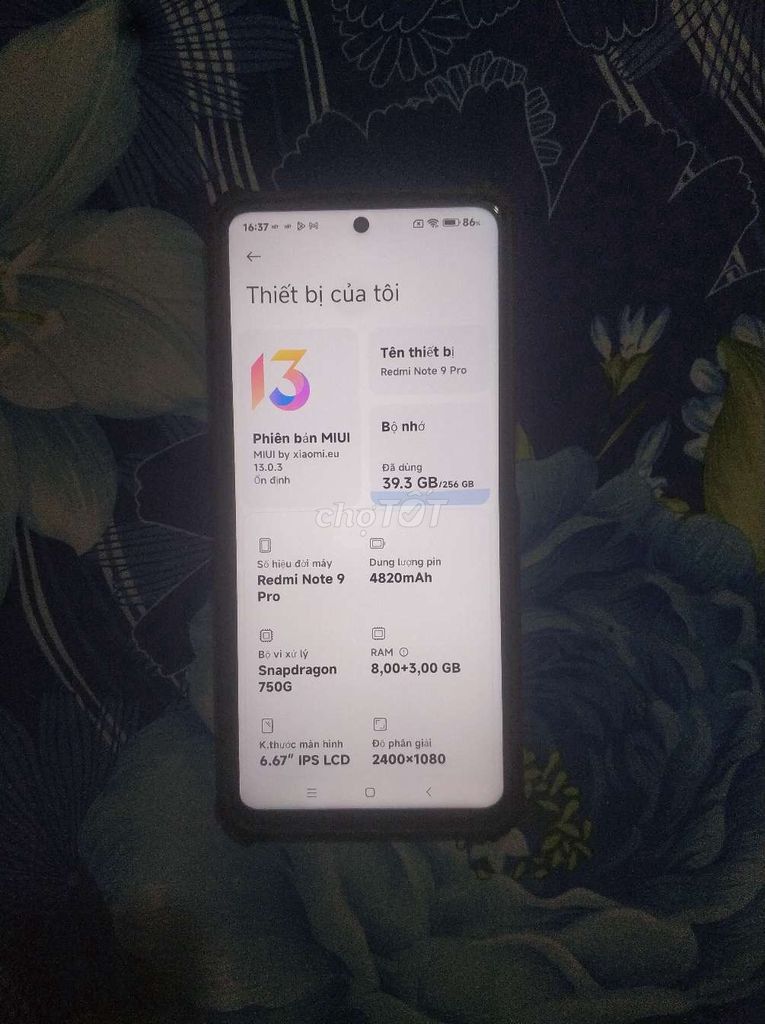 Redmi note 9 pro 5G ram8/256/120Hz. Mua bán Điện thoại tại Huyện Bình Chánh Tp Hồ Chí Minh được đăng bởi xemdeptrai hình 1