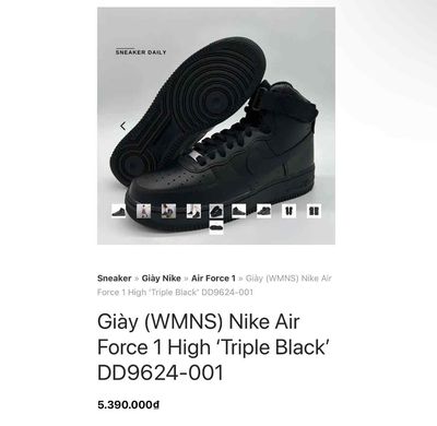 [CHÍNH HÃNG][Mới 90%] Nike Air Force 1 Hi,new 5tr3
