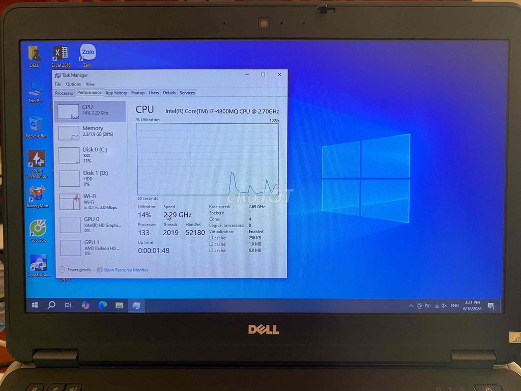 Dell E6440 i7 4800MQ, card rời AMD 8690M. Mua bán Laptop tại Quận 12 Tp Hồ Chí Minh được đăng bởi Thang hình 1