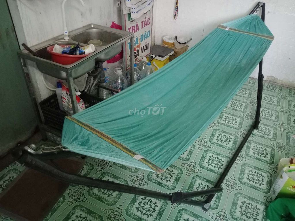 Võng xếp Đại 1m7 lưới Xanh ngọc. Mua bán Nội thất, đồ gia dụng khác tại Thành phố Tây Ninh Tây Ninh được đăng bởi Hồ Minh Trọng hình 1