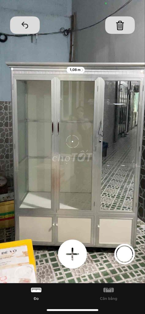 Tủ nhôm kính để quần áo 1m8x1m1