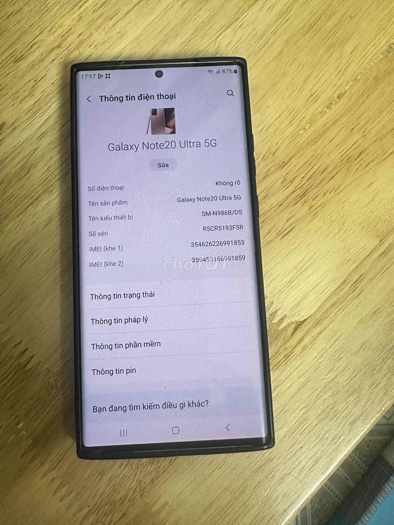 Samsung Note 20 Ultra 12/256GB Đồng. Mua bán Điện thoại tại Quận 8 Tp Hồ Chí Minh được đăng bởi Khoa hình 1