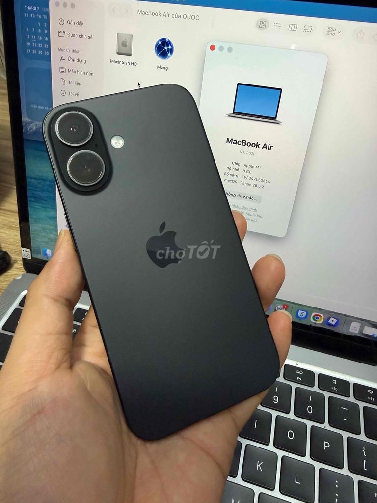iPhone 16 128GB Đen 93% rin áp QT. Mua bán Điện thoại tại Thành phố Thủ Đức Tp Hồ Chí Minh được đăng bởi đỗ huy hình 1
