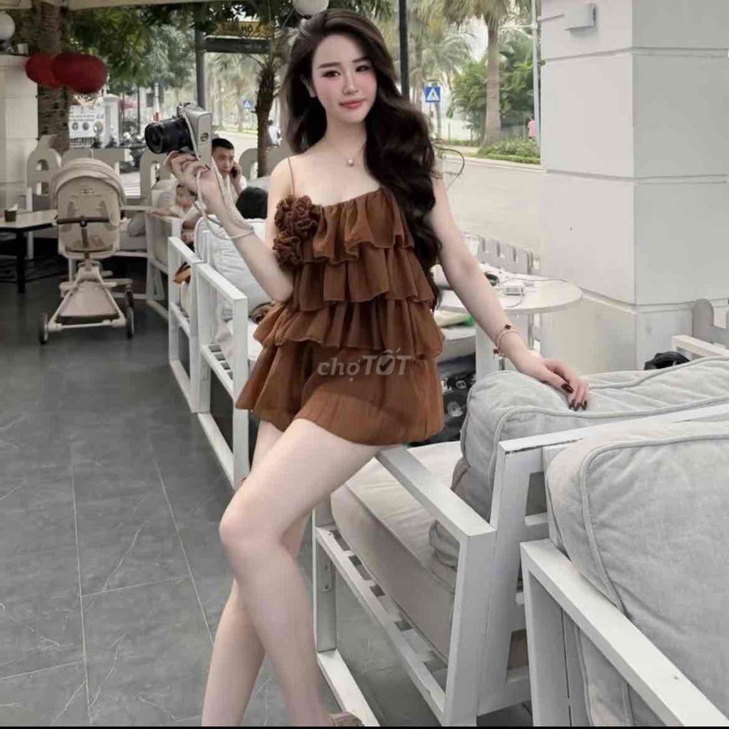 Đồ bộ nữ Voan Nâu Thanh lịch. Mua bán Quần áo tại Thành phố Lạng Sơn Lạng Sơn được đăng bởi Anh Phạm hình 1