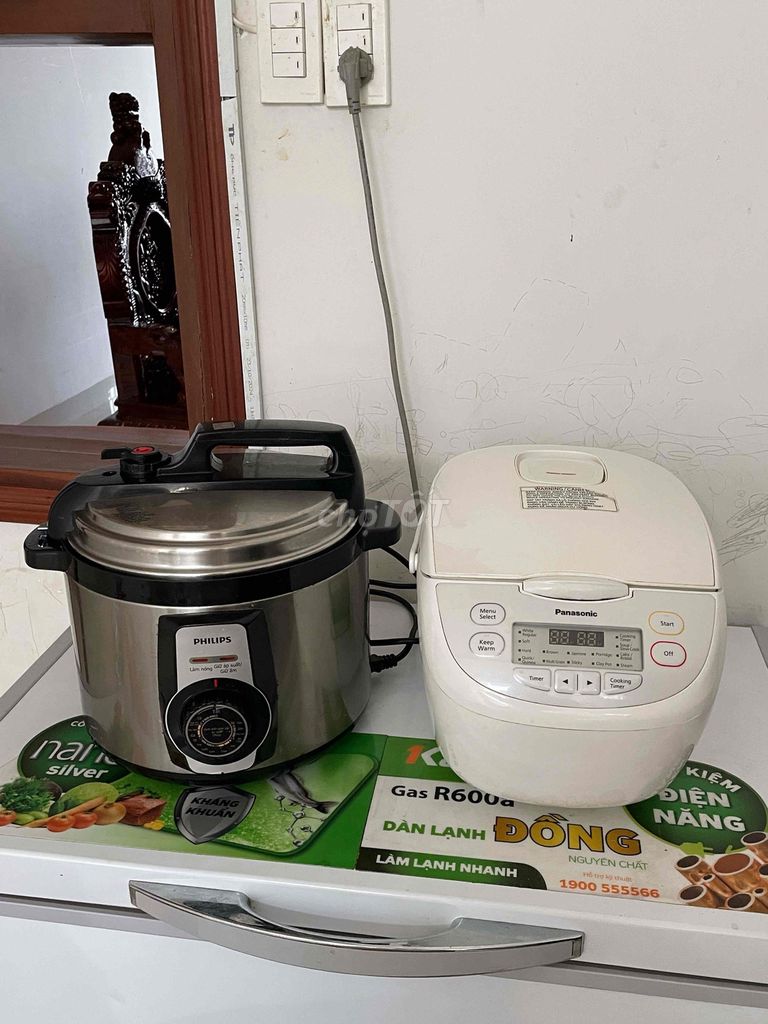 Nồi cơm điện Panasonic Trắng Đã sử dụng. Mua bán Bếp, lò, đồ điện nhà bếp tại Thành phố Pleiku Gia Lai được đăng bởi Thuỳ Linh hình 1