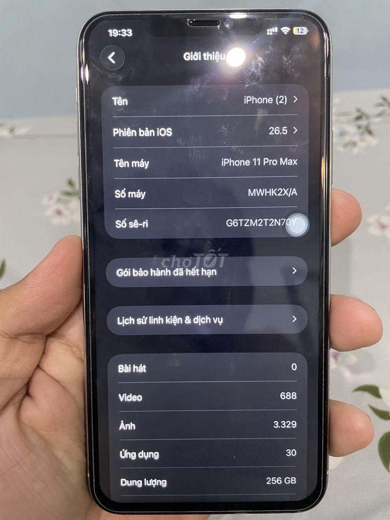 iPhone 11 Pro Max 256GB Trắng. Mua bán Điện thoại tại Thành phố Phan Thiết Bình Thuận được đăng bởi Shining The hình 1