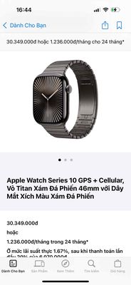 Apple Watch S10 46mm titan + dây link giá tốt. Mua bán Thiết bị đeo thông minh tại Quận 4 Tp Hồ Chí Minh được đăng bởi Phạm Duy Luân