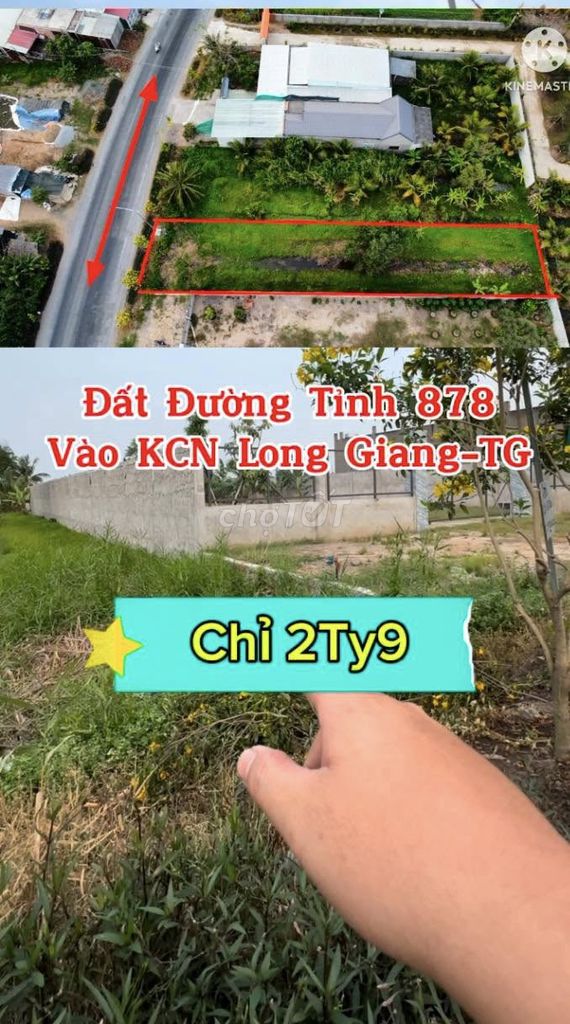 ĐẤT MẶT TIỀN 878 – GẦN KCN LONG GIANG – CHỈ 2 TỶ 9