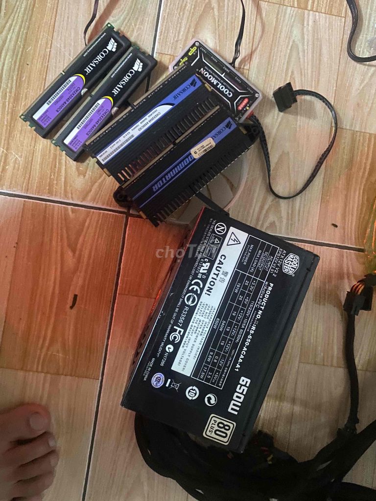 nguồn cooler master 650w tặng kèm 4 cây ram ...