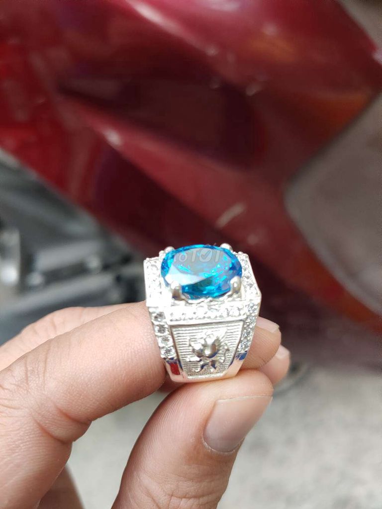 NHẪN BLUE TOPAZ FULL XOÀN