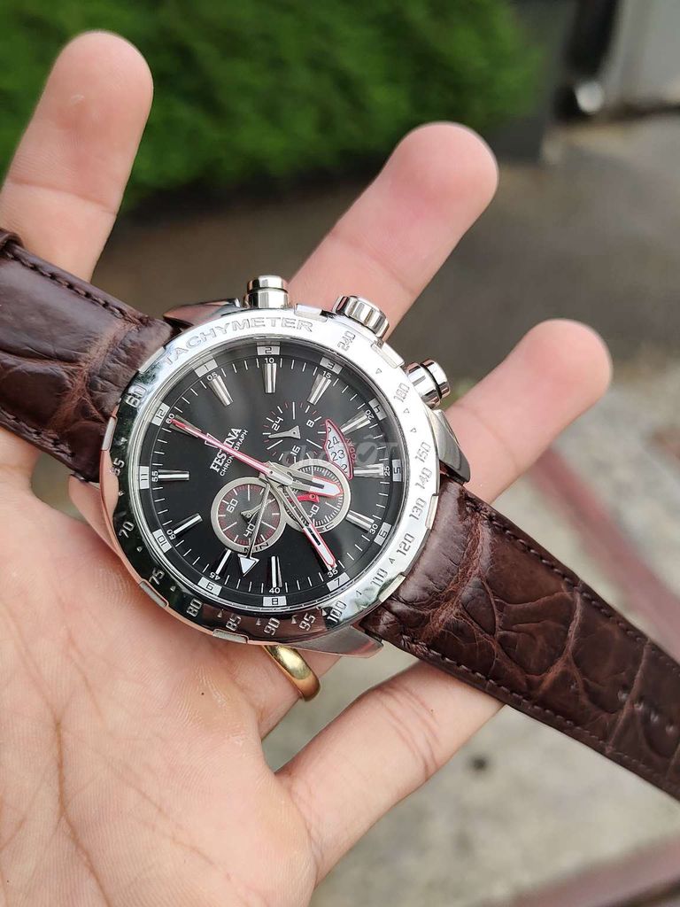 Festina Dual time gmt size 44mm dây cá xấu