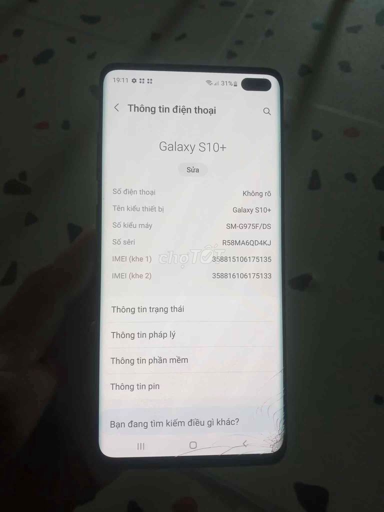 Samsung S10 Plus ram 8/128gb có NFC. Mua bán Điện thoại tại Thành phố Biên Hòa Đồng Nai được đăng bởi Nguyen hình 1