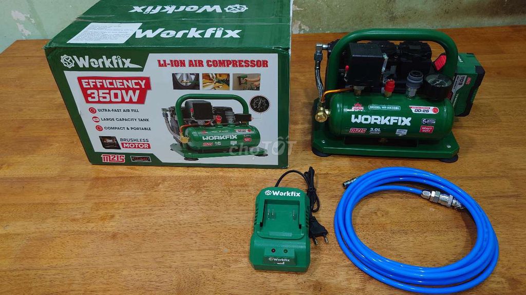Máy nén khí Workfix Pin 21V 3 lít. Mua bán Đồ chuyên dụng, Giống nuôi trồng tại Thành phố Long Khánh Đồng Nai được đăng bởi Việt hình 1