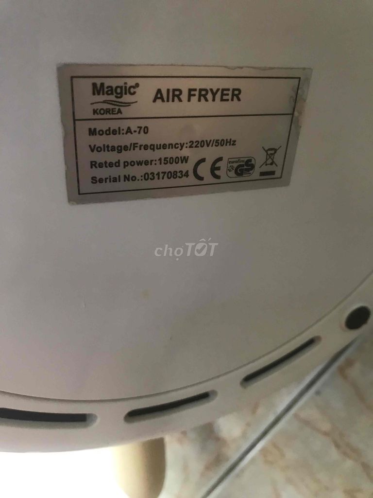 Nồi chiên không dầu Magic A-70 Trắng. Mua bán Bếp, lò, đồ điện nhà bếp tại Quận Tân Phú Tp Hồ Chí Minh được đăng bởi Nguyenngocphuoc hình 1