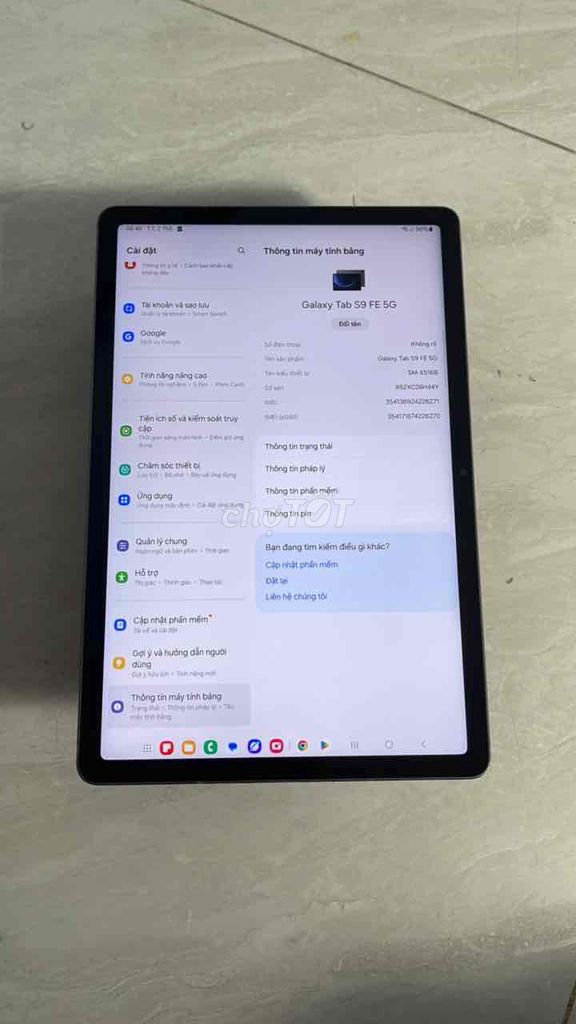 Samsung Tab S9 FE 5G 10.9 inch 6GB/128GB Việt nam. Mua bán Máy tính bảng tại Quận 8 Tp Hồ Chí Minh được đăng bởi Thanh Tâm Mobile hình 1