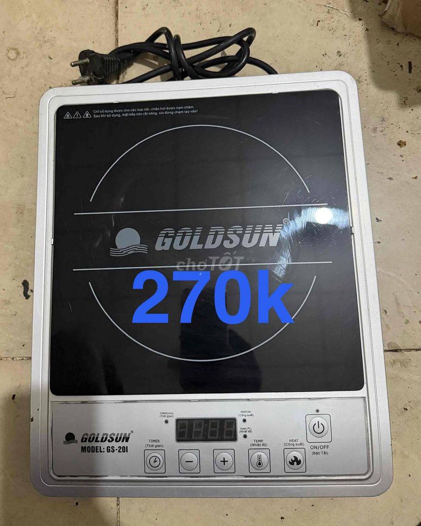 Bếp từ Goldsun GS-201 Trắng. Mua bán Bếp, lò, đồ điện nhà bếp tại Quận Thanh Khê Đà Nẵng được đăng bởi thanhtùng  hình 1
