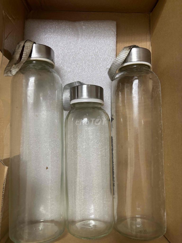 Chai thủy tinh trong suốt đã dùng. Mua bán Dụng cụ nhà bếp tại Quận Ngô Quyền Hải Phòng được đăng bởi Thanh Hà hình 1