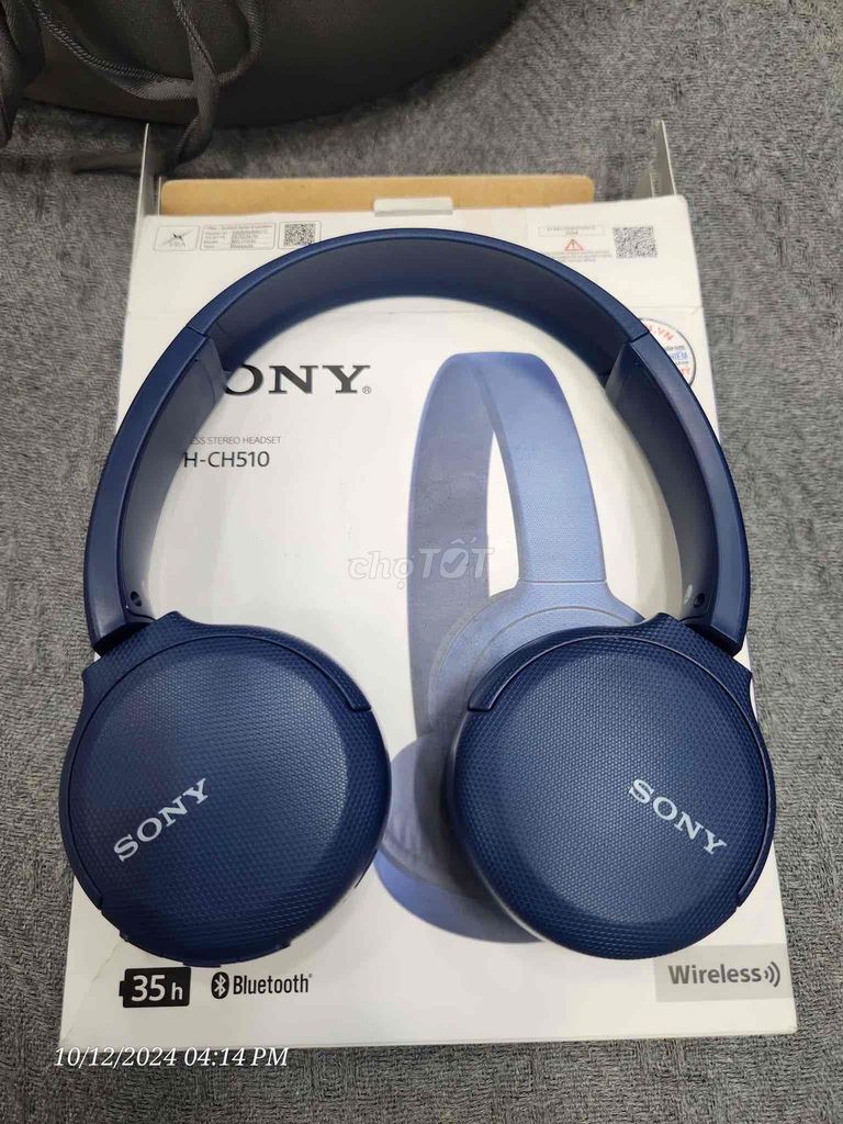 Tai nghe Sony WH-CH510 Bluetooth Xanh dương. Mua bán Tivi, Âm thanh tại Thành phố Thủ Đức Tp Hồ Chí Minh được đăng bởi Trần Đặng Thành Công hình 1