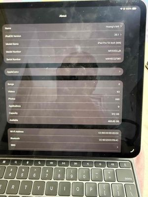 ipad pro M4, 13", 512G, wifi only, keyboard. Mua bán Máy tính bảng tại Huyện Đan Phượng Hà Nội được đăng bởi Hoàng Hiếu