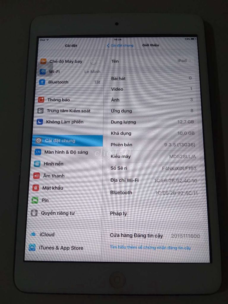 Ipad mini 1 16g cho các bé xem yotube. Mua bán Máy tính bảng tại Thành phố Buôn Ma Thuột Đắk Lắk được đăng bởi Cẩm Nhung hình 4
