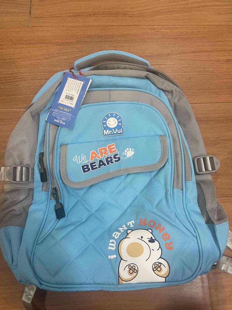 Balo học sinh Mr.Vui Vải Xanh biển. Mua bán Túi xách tại Huyện Nhà Bè Tp Hồ Chí Minh được đăng bởi Trần thị Thu Thủy hình 1
