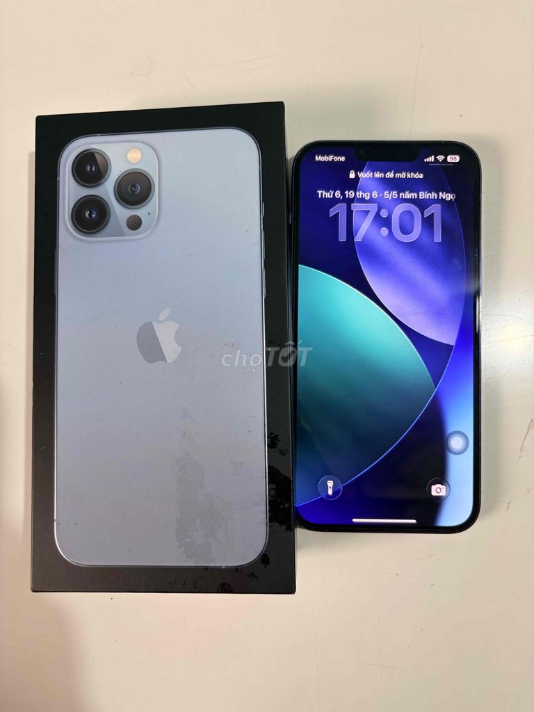 iPhone 13 Pro Max 128GB Xám nguyên zin. Mua bán Điện thoại tại Quận 6 Tp Hồ Chí Minh được đăng bởi Mi Trần hình 1