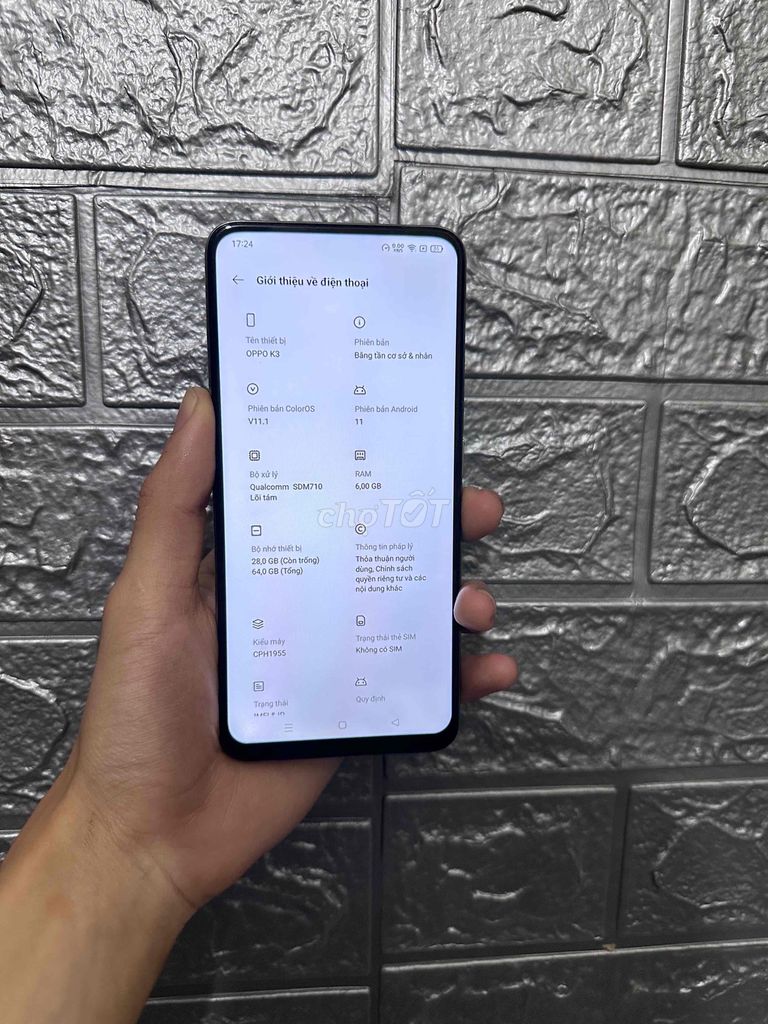 OPPO K3 cam thò thụt. Mua bán Điện thoại tại Huyện Phúc Thọ Hà Nội được đăng bởi Đ hình 1