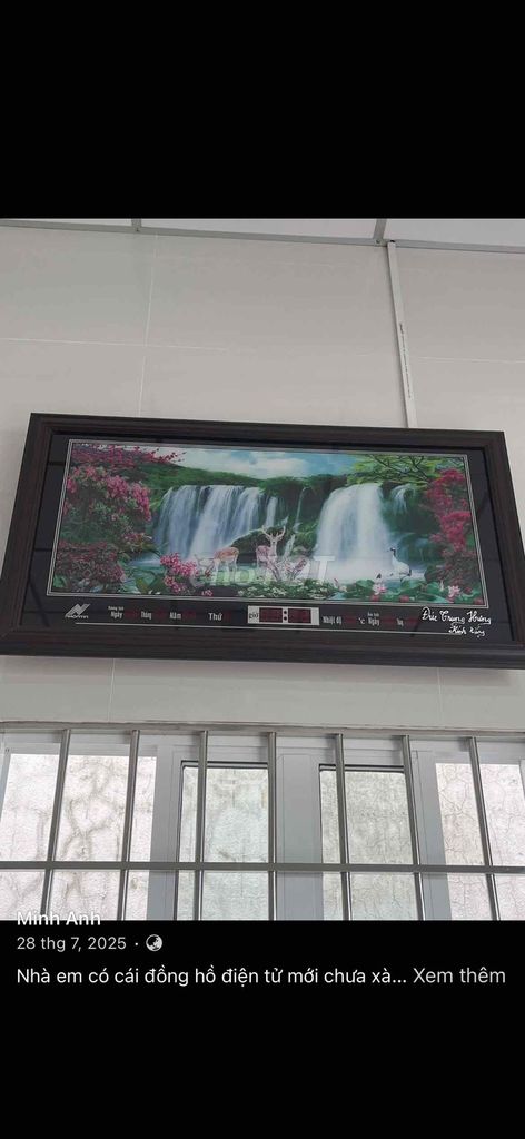 Đồng hồ treo tường Điện tử thác nước. Mua bán Nội thất, đồ gia dụng khác tại Huyện Châu Thành Long An được đăng bởi Phương Nhi Tên Nhi hình 1