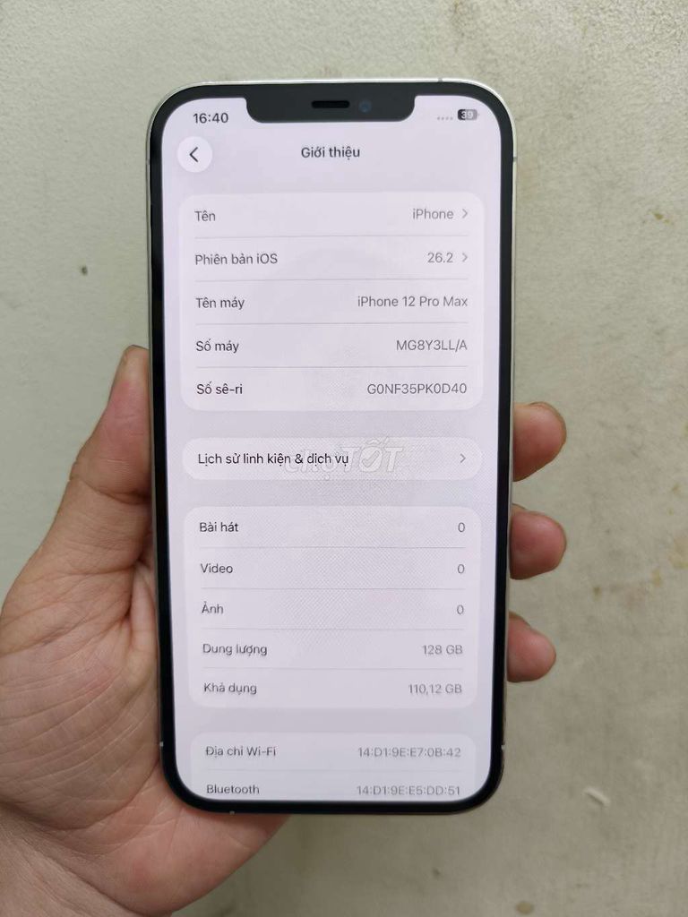 iPhone 12 Pro Max-LL/A-128GB-Pin 76%. Mua bán Điện thoại tại Thành phố Thủ Đức Tp Hồ Chí Minh được đăng bởi Lê Nhật hình 1