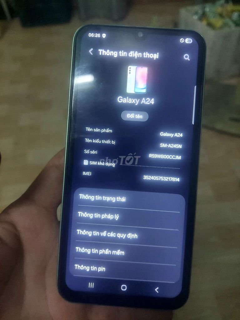 Samsung Galaxy A24 4GB 128GB Xanh lá 1 sim. Mua bán Điện thoại tại Thành phố Vũng Tàu Bà Rịa - Vũng Tàu được đăng bởi sơn vũng tàu hình 1