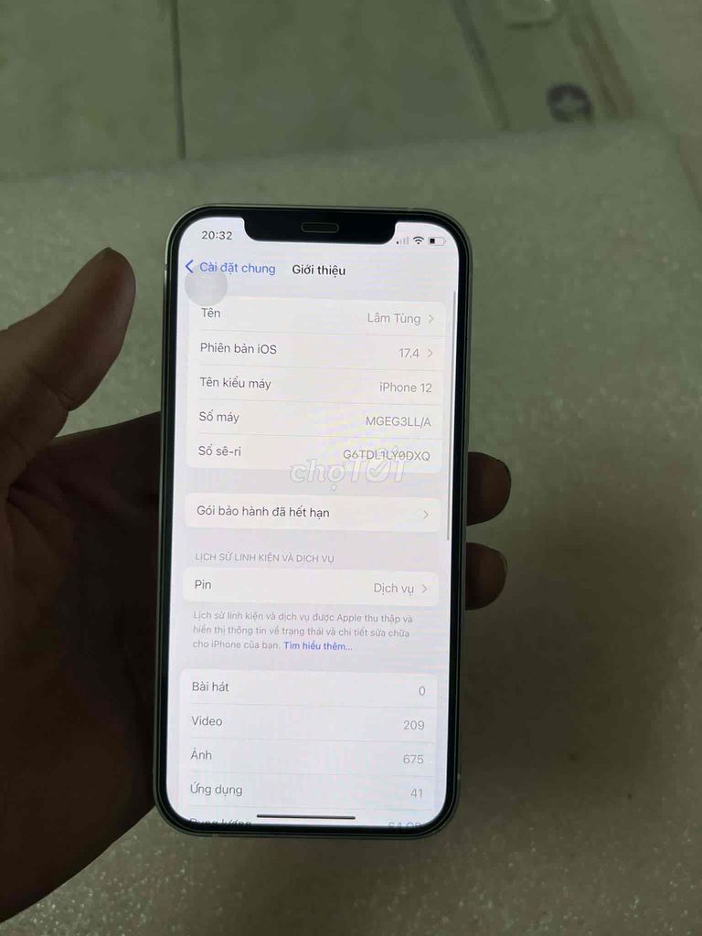 Apple iPhone 12 Trắng Quốc tế zin full cn. Mua bán Điện thoại tại Quận Nam Từ Liêm Hà Nội được đăng bởi Tung Lam hình 1