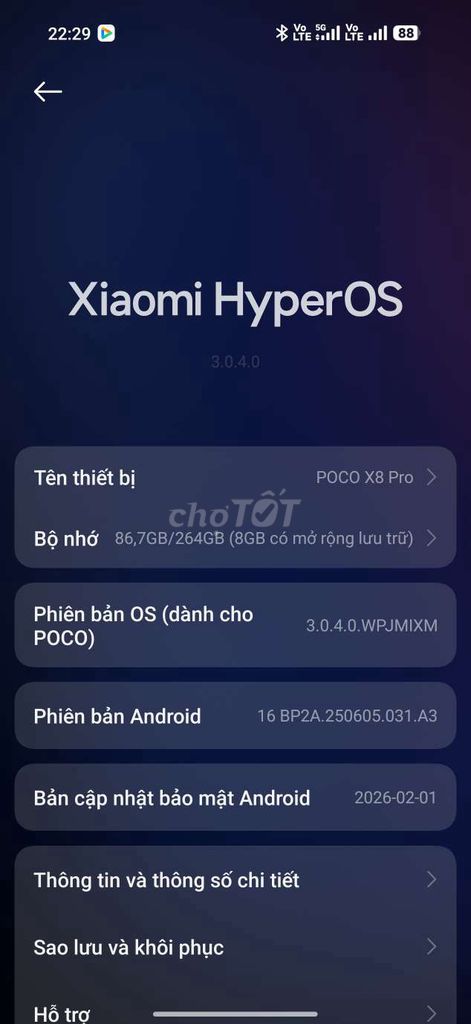 Xiaomi Poco X8 Pro 256GB. Mua bán Điện thoại tại Quận Hồng Bàng Hải Phòng được đăng bởi Duong Tiep hình 1