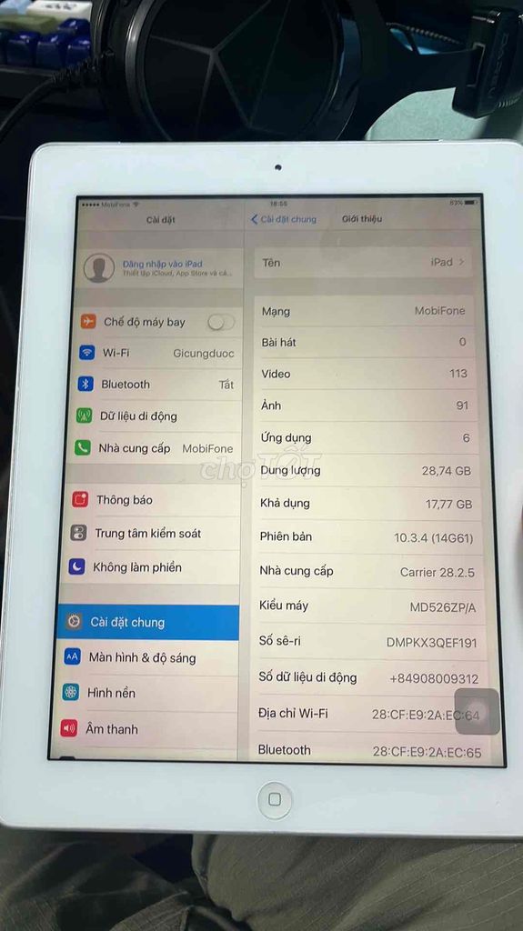 Apple iPad Bạc 28.74GB. Mua bán Máy tính bảng tại Quận Tân Phú Tp Hồ Chí Minh được đăng bởi Vũ Kiếm Hoàn hình 1