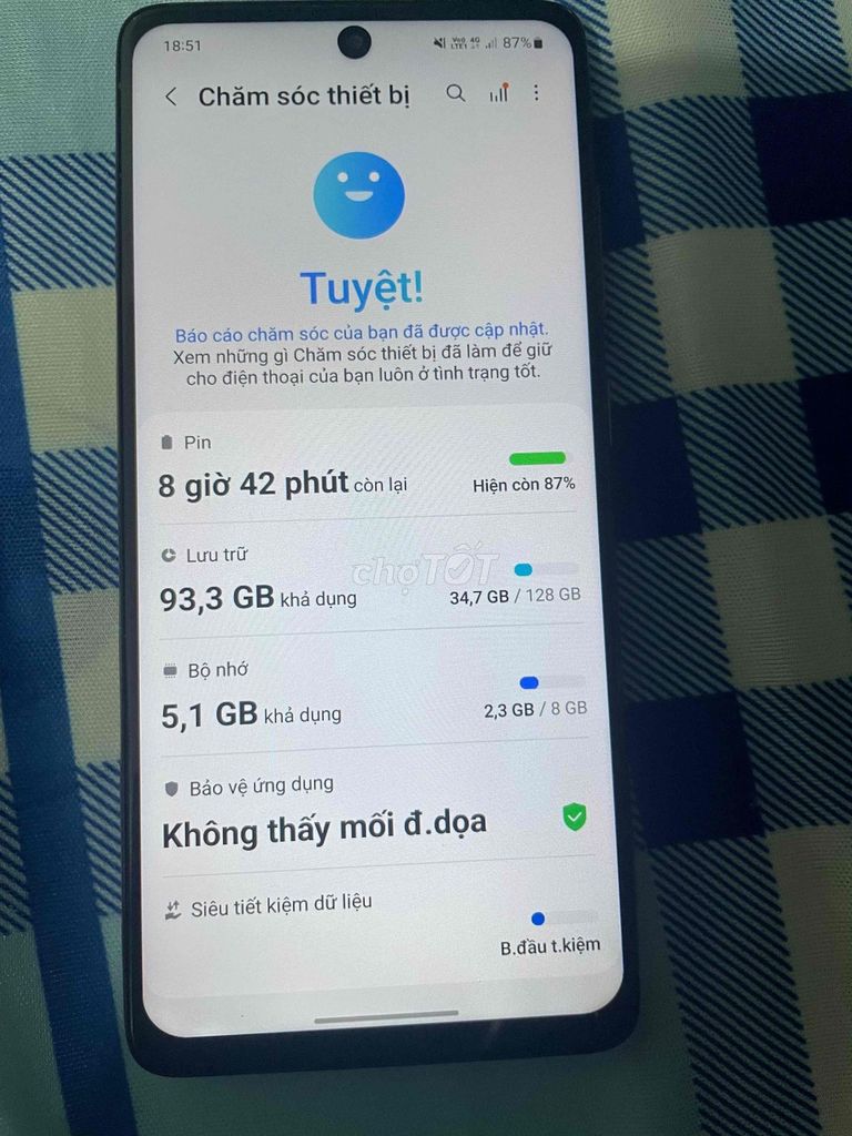 Samsung Galaxy A51 ram 8G/128GB Trắng. Mua bán Điện thoại tại Thành phố Thuận An Bình Dương được đăng bởi Thuỳ Linh hình 1
