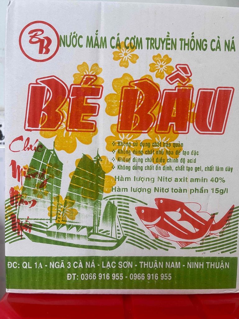 nước mắm truyền thống BÉ BẦU Cà Ná Ninh Thuận 210K