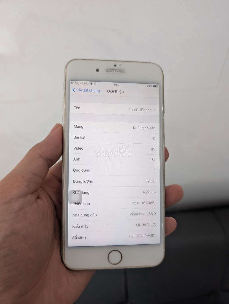 Apple iPhone 7 Plus 32GB Bạc Đã sử dụng. Mua bán Điện thoại tại Thành phố Biên Hòa Đồng Nai được đăng bởi hung hình 1