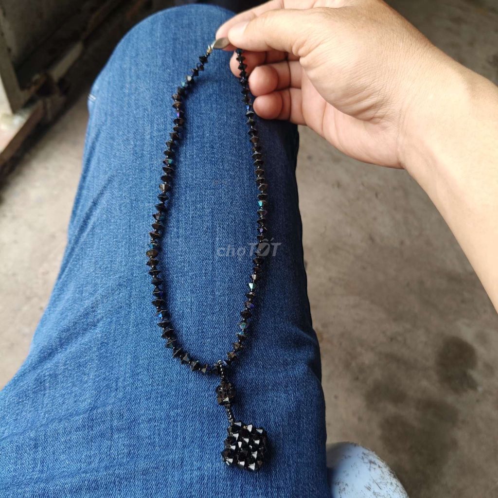 Dây chuyền đá thiên nhiên Đen. Mua bán Phụ kiện thời trang khác tại Quận 4 Tp Hồ Chí Minh được đăng bởi Siêu thị đồ xưa 01 hình 1