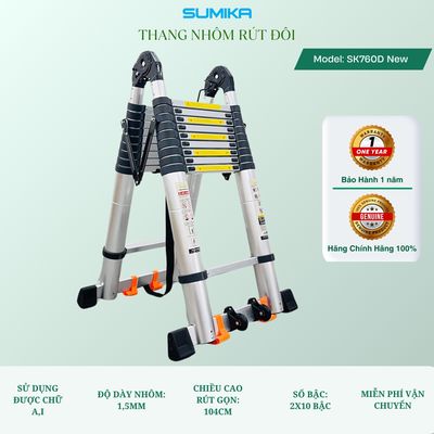 Thang Nhôm Rút Đôi Sumika SK760D NEW  Chữ A 3.8m. Mua bán Đồ chuyên dụng, Giống nuôi trồng tại Huyện Hóc Môn Tp Hồ Chí Minh được đăng bởi ĐIỆN CƠ KIM PHÁT