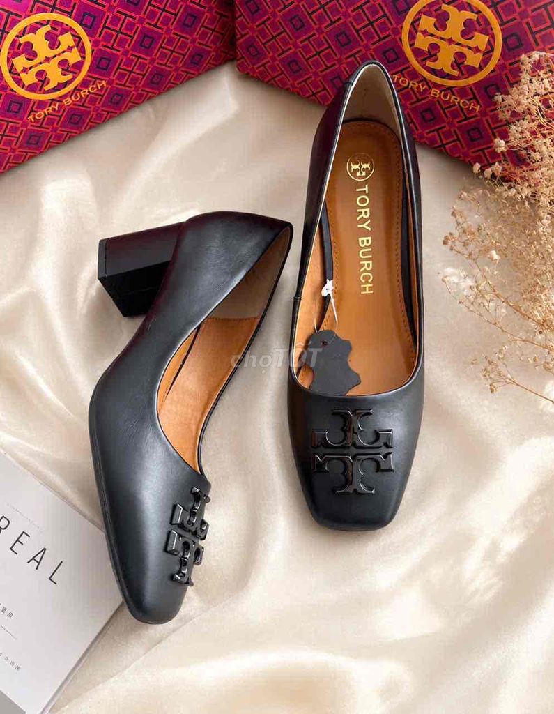 Giày cao gót Tory Burch mũi vuông đen 7cm. Mua bán Giày dép tại Huyện Trảng Bom Đồng Nai được đăng bởi Shop Toàn Express Businesses hình 1