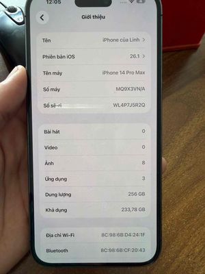 Apple iPhone 14 Pro Max 256GB Tím