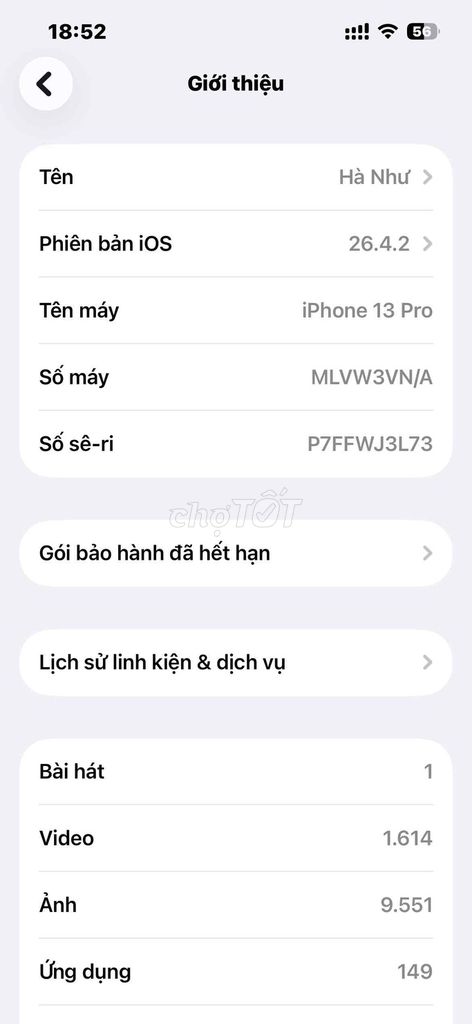 Apple iPhone 13 Pro 1TB Bạc. Mua bán Điện thoại tại Thành phố Thuận An Bình Dương được đăng bởi Hà Thị Thu Như hình 1