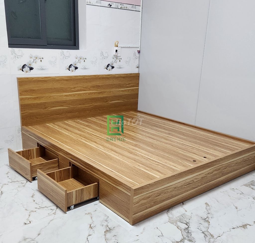 Giường ngủ Gỗ MDF 120x200cm Hiện đại. Mua bán Giường, chăn ga gối nệm tại Quận 8 Tp Hồ Chí Minh được đăng bởi Nội Thất Quang Hùng TD hình 1