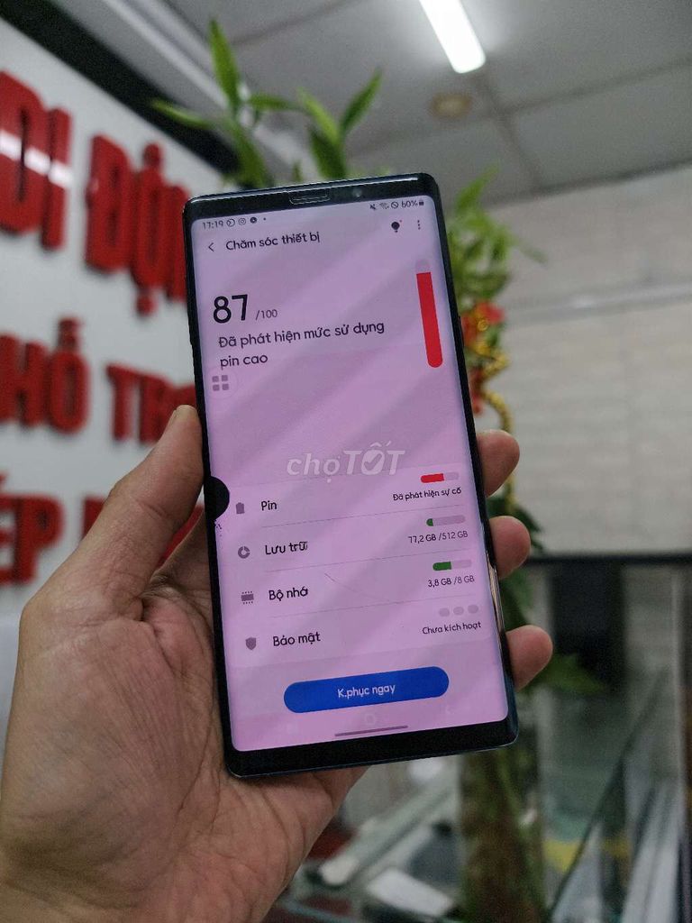 Samsung Note 9 512GB Xanh Hàn Quốc. Mua bán Điện thoại tại Thành phố Thủ Đức Tp Hồ Chí Minh được đăng bởi Di Động Duy Vũ hình 1