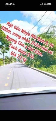 BÁN 300m mặt tiền Nhựa Nhị Bình