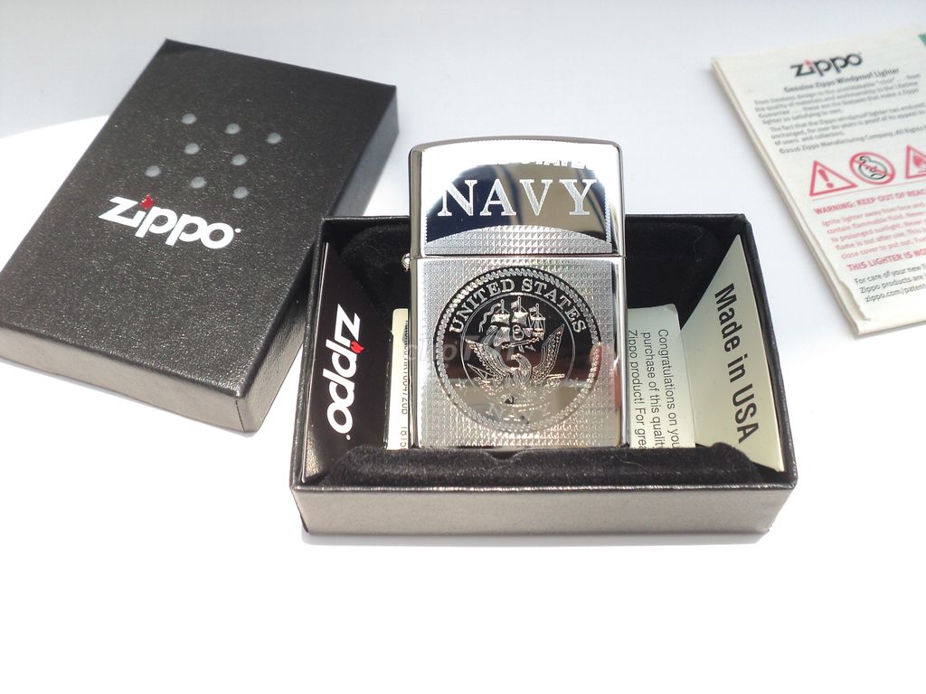 Zippo USA ' Logo HẢI QUÂN MỸ _ U.S NAVY. zin a - z