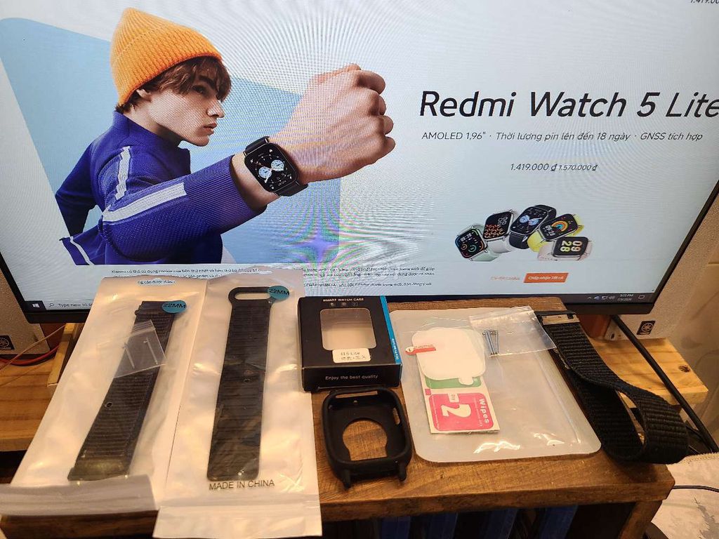 Phụ kiện đồng hồ Xiaomi Redmi Watch 5 Lite Đen. Mua bán Thiết bị đeo thông minh tại Huyện Cần Giuộc Long An được đăng bởi De bin hình 1
