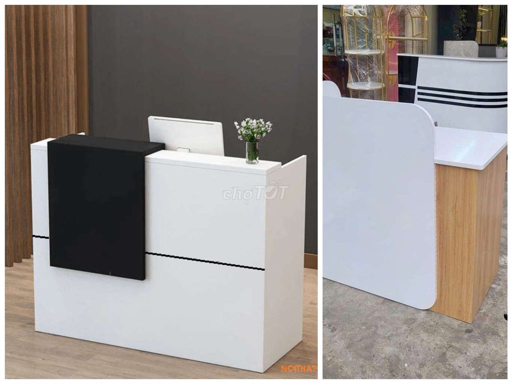 Quầy lễ tân NT Decor Trắng Đen. Mua bán Đồ dùng văn phòng tại Quận Cẩm Lệ Đà Nẵng được đăng bởi Tuấn Cao NT Decor  hình 1