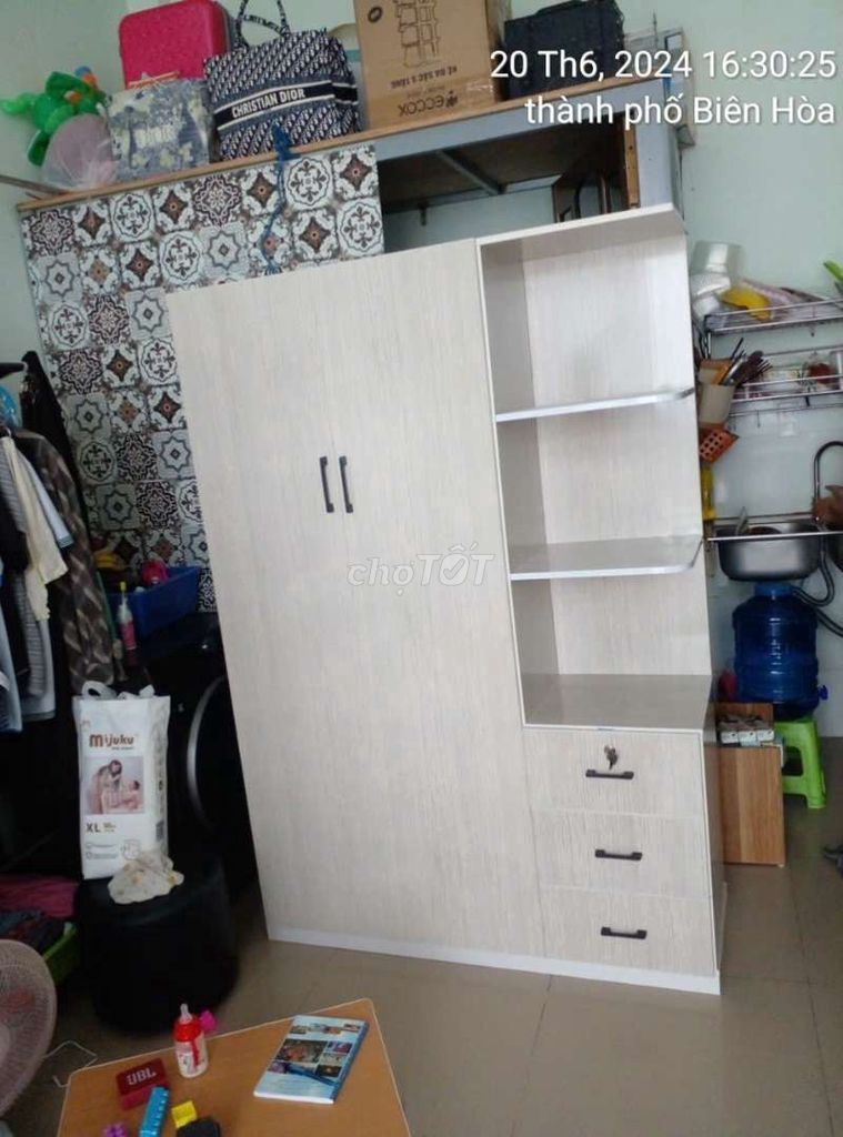 TỦ NHỰA ĐÀI LOAN 2 CÁNH 1 KỆ MÀU VÂN GỖ SỒI . Mua bán Tủ, kệ gia đình tại Quận 12 Tp Hồ Chí Minh được đăng bởi Tủ nhựa đài loan hoàng quân hình 1