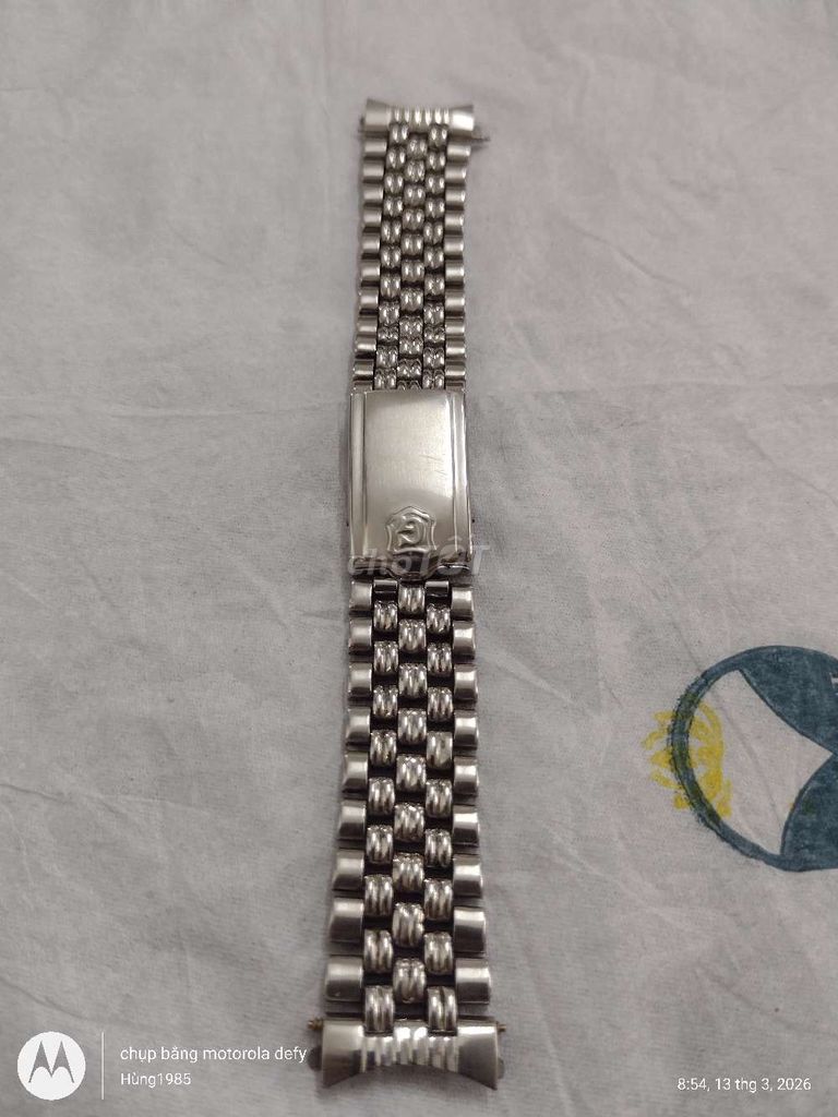 Dây đồng hồ Thép Thụy Sĩ Bạc 18mm. Mua bán Phụ kiện thời trang khác tại Quận Cẩm Lệ Đà Nẵng được đăng bởi Hùng1985 hình 1