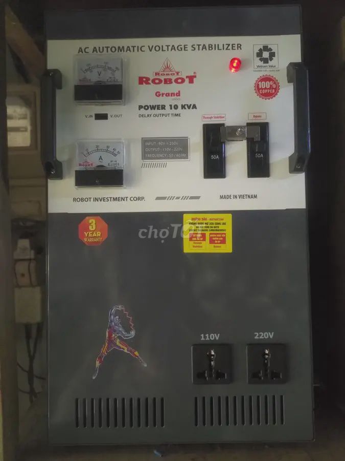 Ổn áp Robot Grand 10 KVA xám. Mua bán Nội thất, đồ gia dụng khác tại Thành phố Vĩnh Long Vĩnh Long được đăng bởi Duy Lê hình 1